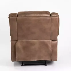 Chocolate Brown Faux Leather Barrett Recliner