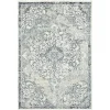 Cholet Ivory Blue Medallion Area Rug, 7x9