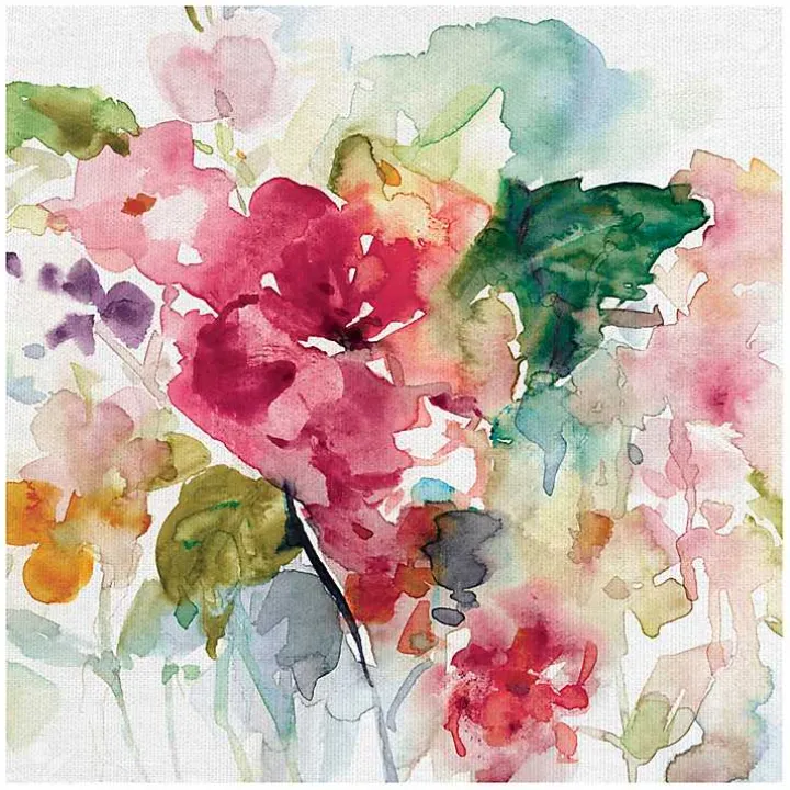 Citrus Floral Punch Canvas Art Print