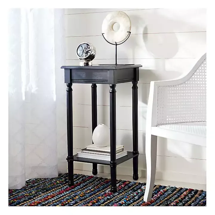 Classic Black Tegan Square Accent Table