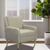Classic Upholstered Taupe Accent Chair