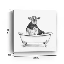 Clawfoot Cow Canvas Art Print, 20x20 in.