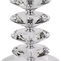 Clear Crystal Spindle Table Lamps, Set of 2