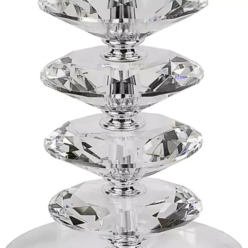 Clear Crystal Spindle Table Lamps, Set of 2