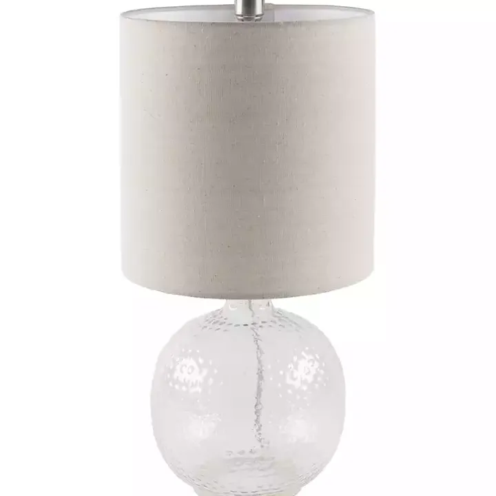 Clear Glass Hobnail Table Lamp