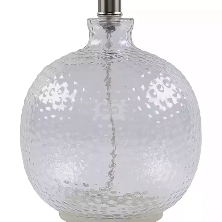 Clear Glass Hobnail Table Lamp