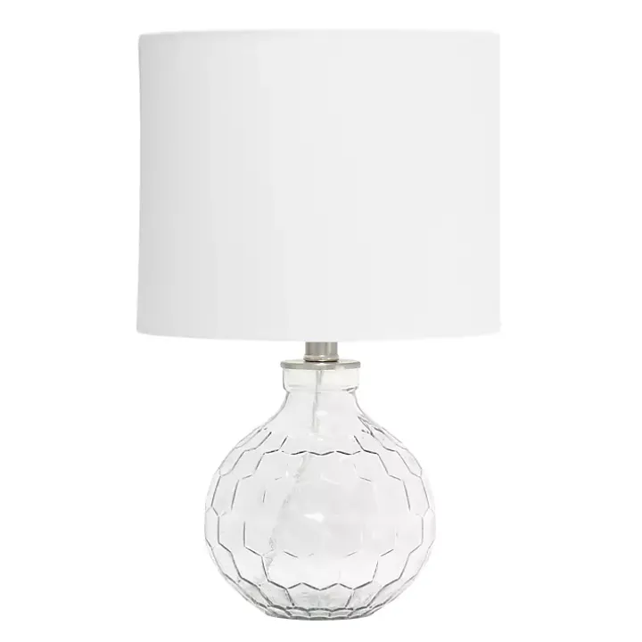 Clear Glass Honeycomb Table Lamp