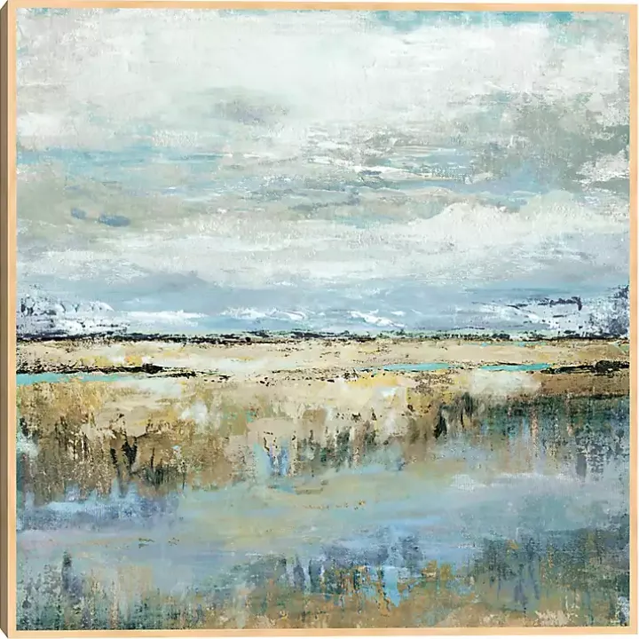 Coastal Marsh Framed Canvas Art Print