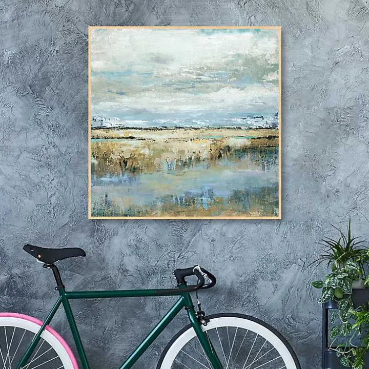 Coastal Marsh Framed Canvas Art Print