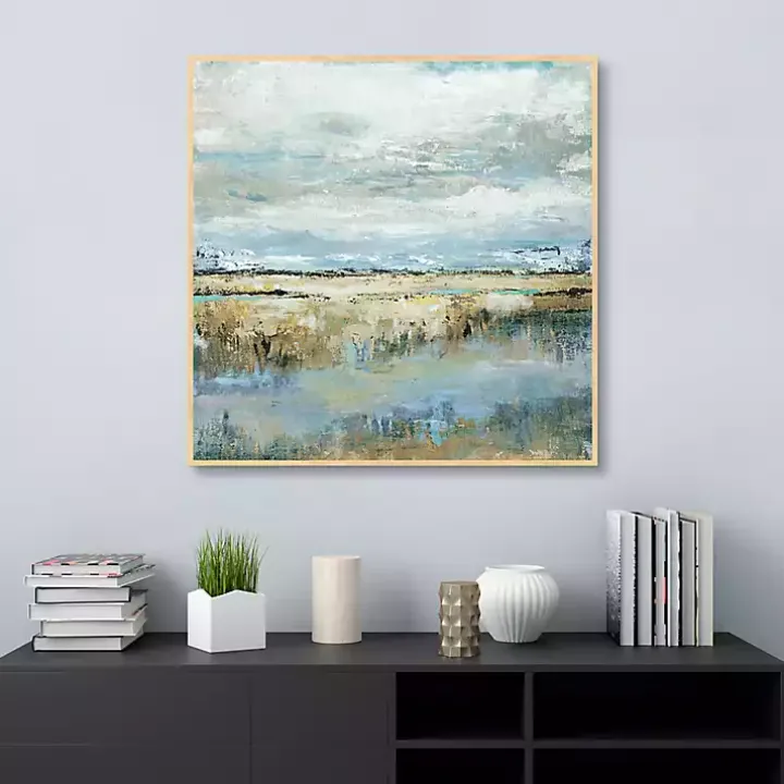 Coastal Marsh Framed Canvas Art Print