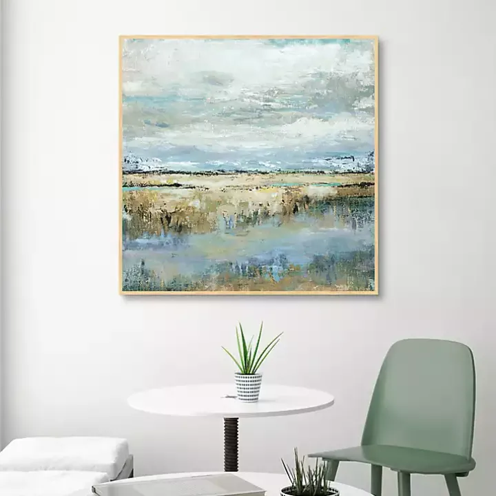 Coastal Marsh Framed Canvas Art Print