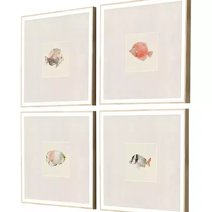 Coastal Medley Framed Art Prints, Set of 4