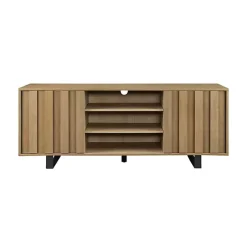Coastal Oak Grooved Media Cabinet