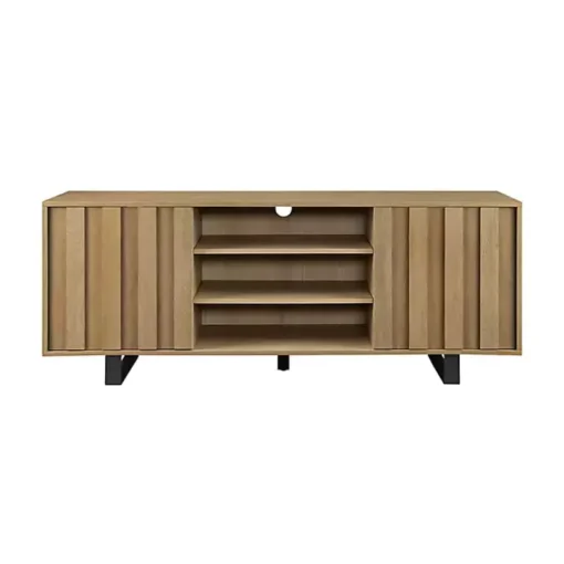 Coastal Oak Grooved Media Cabinet