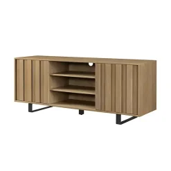 Coastal Oak Grooved Media Cabinet