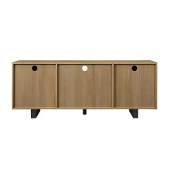 Coastal Oak Grooved Media Cabinet