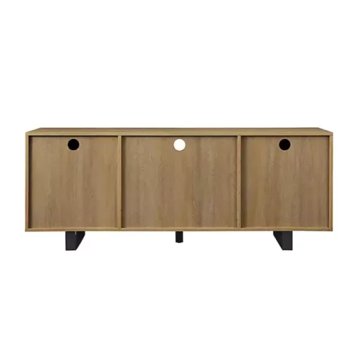 Coastal Oak Grooved Media Cabinet