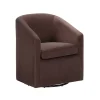 Coco Velvet Swivel Barrel Accent Chair