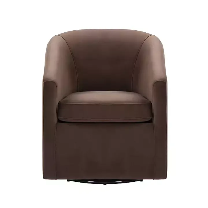 Coco Velvet Swivel Barrel Accent Chair