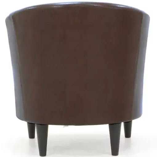 Cognac Faux Leather Winslow Accent Chair