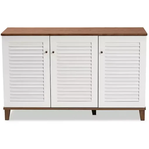 Collier Two-Tone 3-Door Shoe Storage Cabinet