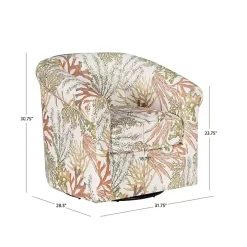 Colorful Ocean Bonnie Swivel Accent Chair