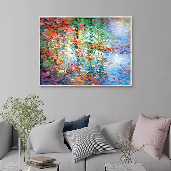 Colorful Reflections I Framed Canvas Art Print