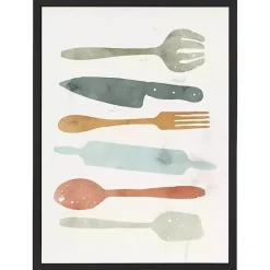 Colorful Utensils Framed Art Print