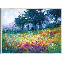Colorful Wildflowers in Bloom Canvas Art Print