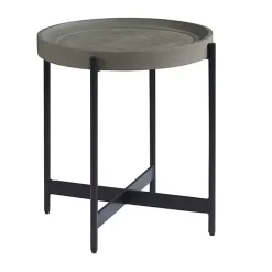 Concrete Round Tray Top Side Table