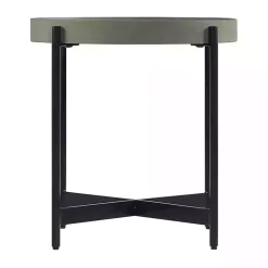 Concrete Round Tray Top Side Table