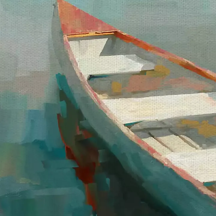 Coral Canoe I Canvas Art Print