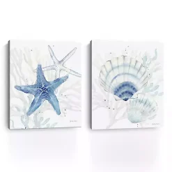 Cottage at the Cape Canvas Art Prints, Set of 2