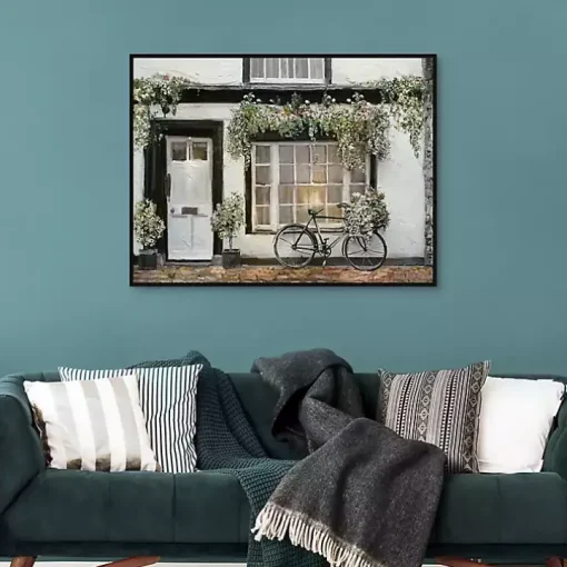 Cottage Charm Framed Canvas Art Print