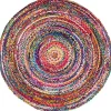 Cotton Braided Tammara Round Area Rug, 6 ft.