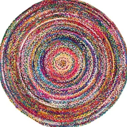 Cotton Braided Tammara Round Area Rug, 6 ft.
