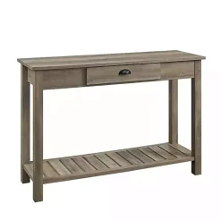 Country Style Graywashed Console Table