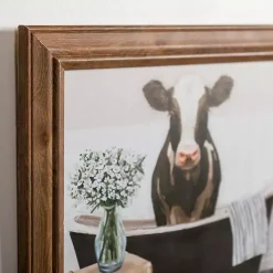 Cows in the Bathtub Framed Art Prints, Set of 2