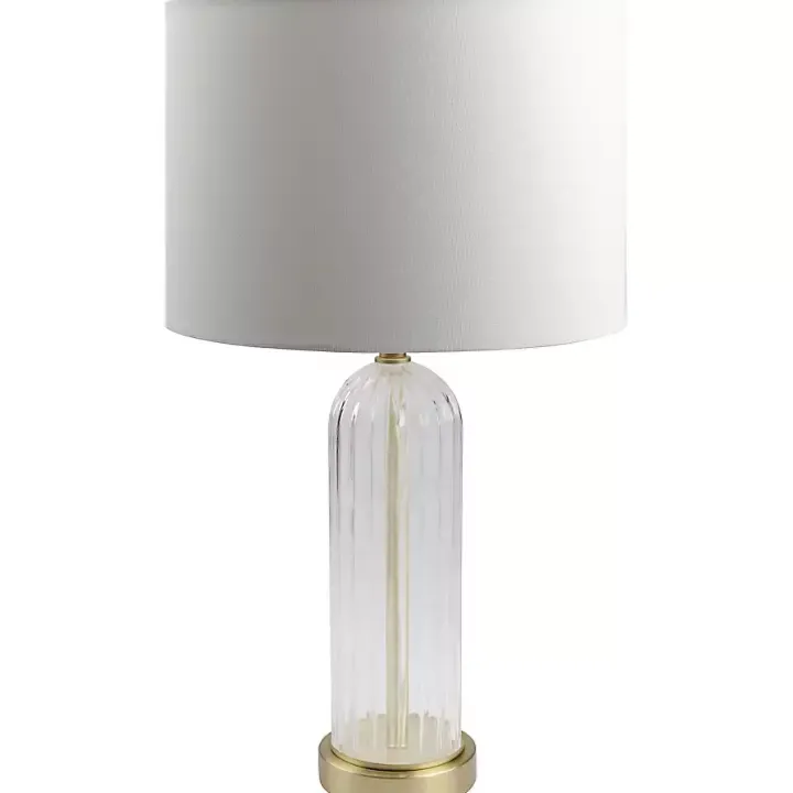 Crassula Clear Glass Table Lamp