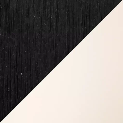 Cream & Black Faux Leather Dining Chairs, Set of 2