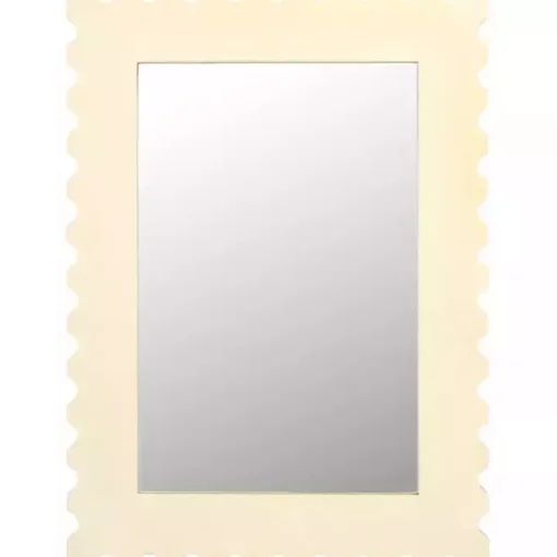 Cream Angular Scalloped Nadia Wall Mirror