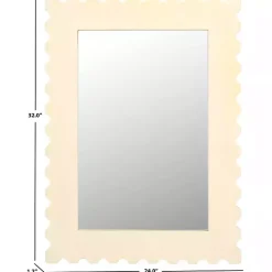 Cream Angular Scalloped Nadia Wall Mirror