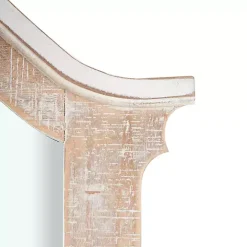 Cream Arched Rectangle Scroll Wall Mirror