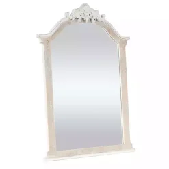 Cream Arched Rectangle Scroll Wall Mirror