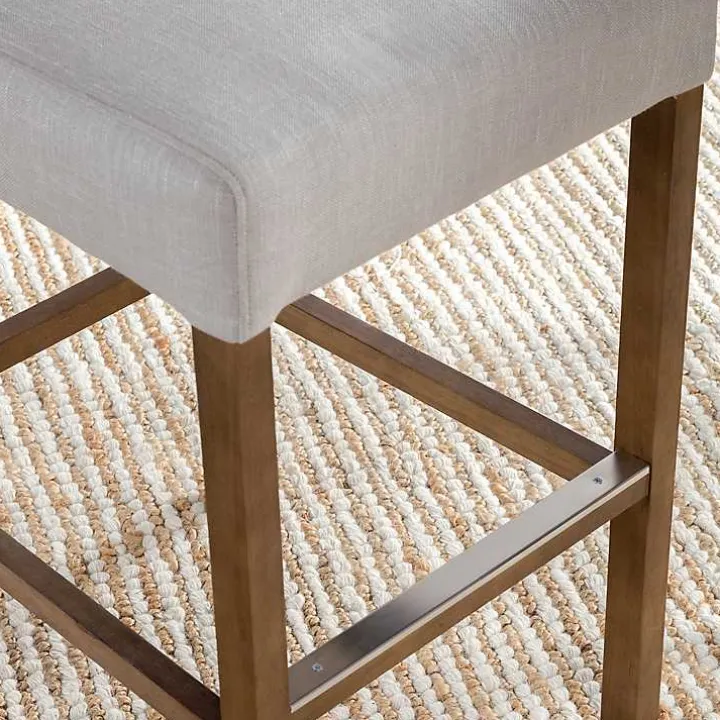 Cream Button Tufted Kia Barstool