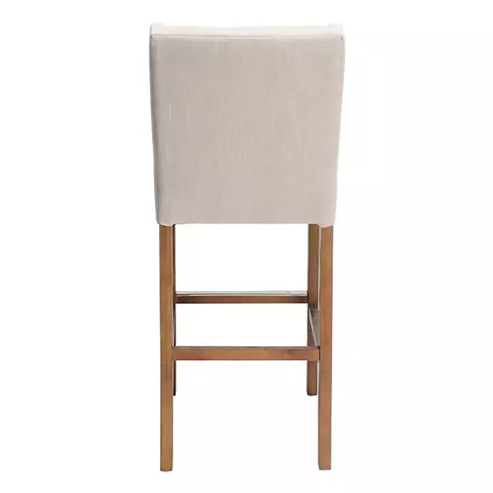 Cream Button Tufted Kia Barstool