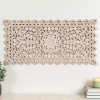 Cream Carved Wooden Wall Plaque