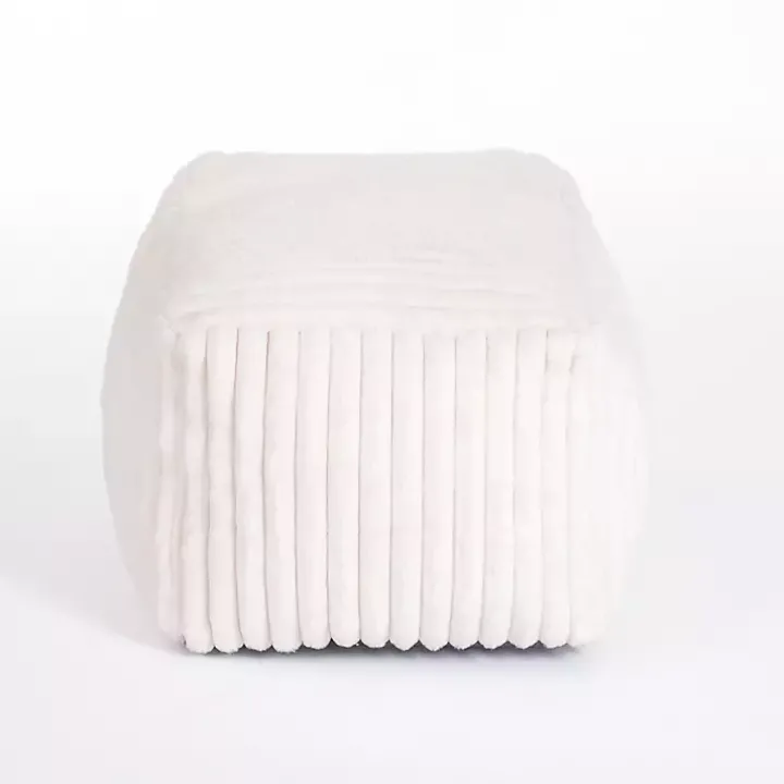 Cream Comfy Foam Lounge Ottoman