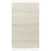 Cream Diamond Tassel Wool Area Rug, 8x10