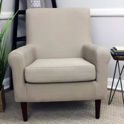 Cream Ellen Rolled Arms Accent Chair